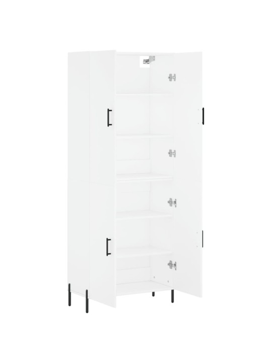 Augstais skapis, balts, 69,5x34x180 cm, inženierijas koks