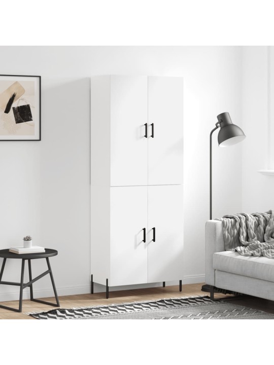 Augstais skapis, balts, 69,5x34x180 cm, inženierijas koks