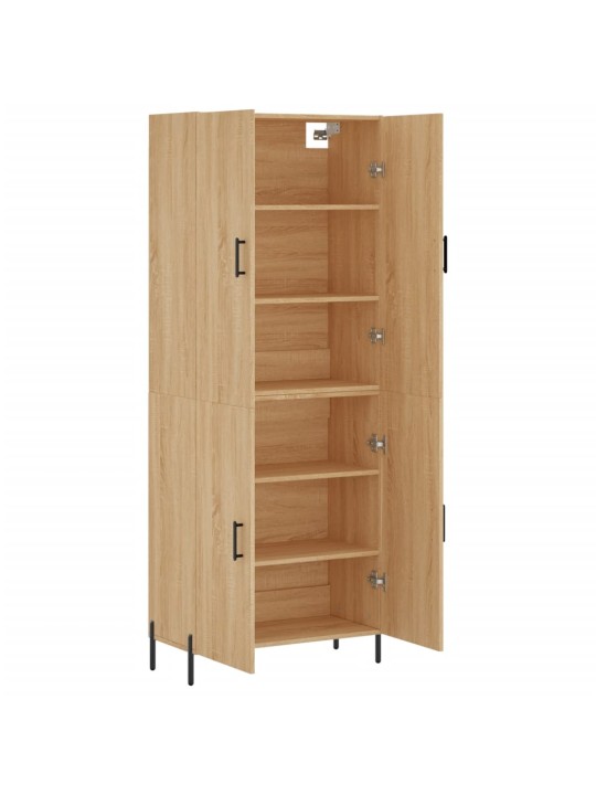 Augstais skapis, ozolkoka, 69,5x34x180 cm, inženierijas koks