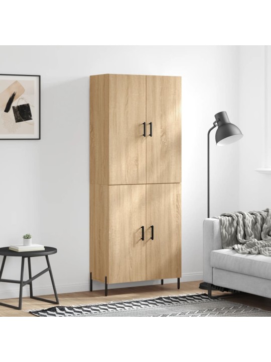 Augstais skapis, ozolkoka, 69,5x34x180 cm, inženierijas koks