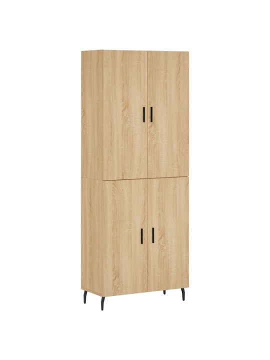 Augstais skapis, ozolkoka, 69,5x34x180 cm, inženierijas koks