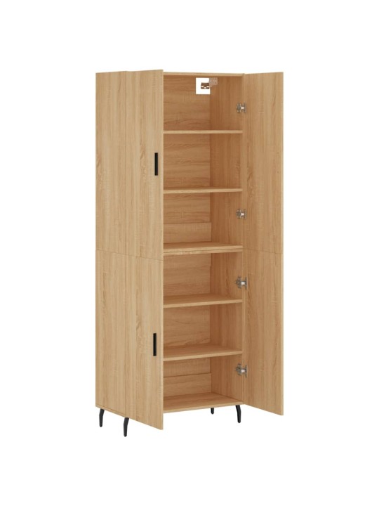 Augstais skapis, ozolkoka, 69,5x34x180 cm, inženierijas koks