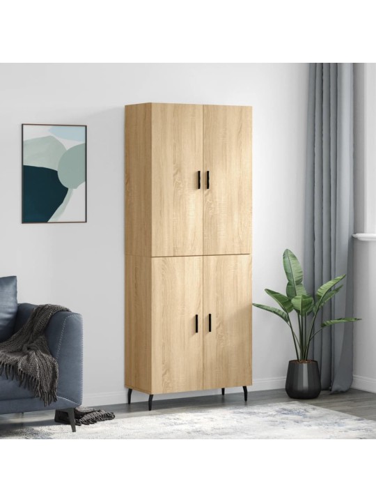 Augstais skapis, ozolkoka, 69,5x34x180 cm, inženierijas koks