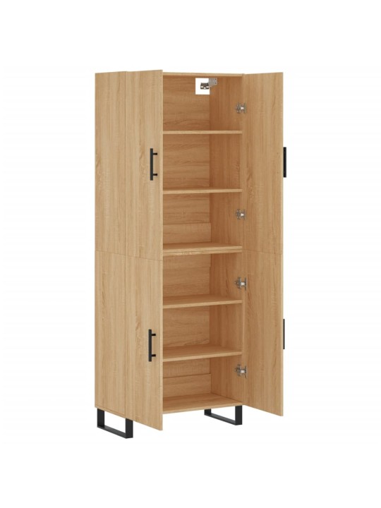Augstais skapis, ozolkoka, 69,5x34x180 cm, inženierijas koks