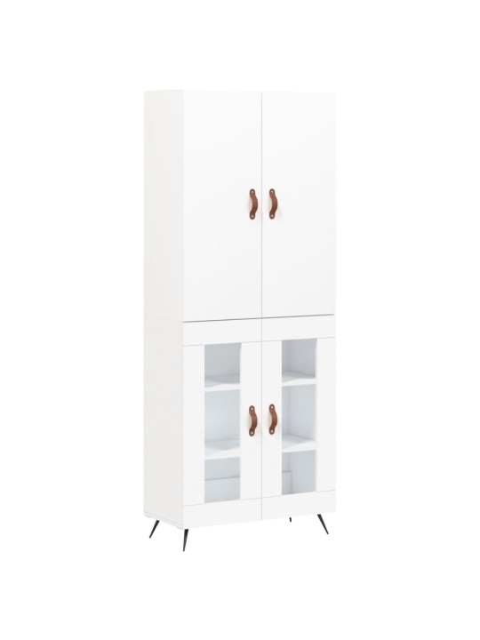 Augstais skapis, balts, 69,5x34x180 cm, inženierijas koks