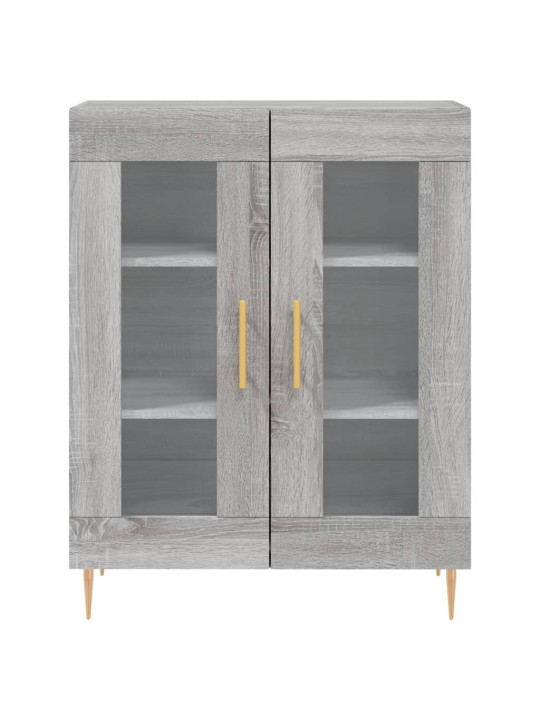 Augstais skapis, pelēks, 69,5x34x180 cm, inženierijas koks