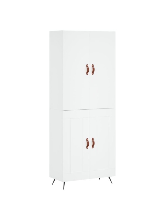 Augstais skapis, balts, 69,5x34x180 cm, inženierijas koks