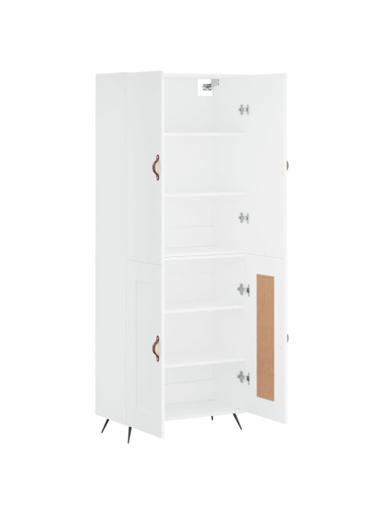 Augstais skapis, balts, 69,5x34x180 cm, inženierijas koks