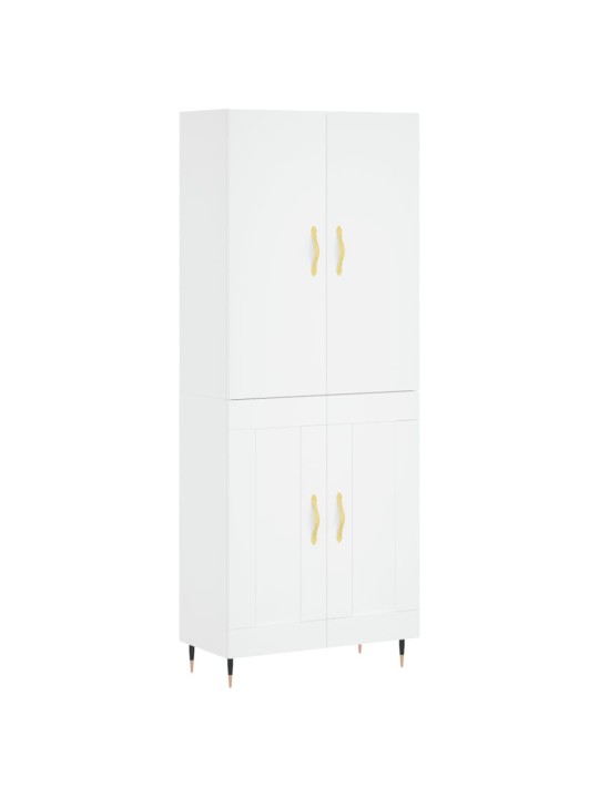 Augstais skapis, balts, 69,5x34x180 cm, inženierijas koks