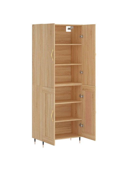 Augstais skapis, ozolkoka, 69,5x34x180 cm, inženierijas koks