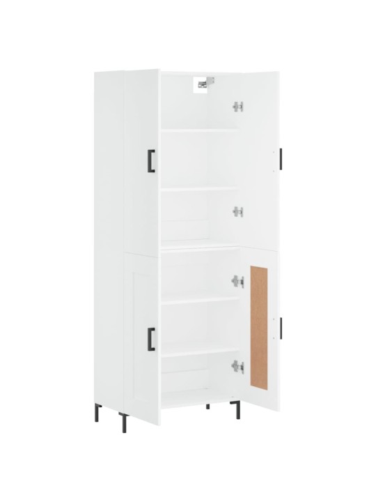 Augstais skapis, balts, 69,5x34x180 cm, inženierijas koks