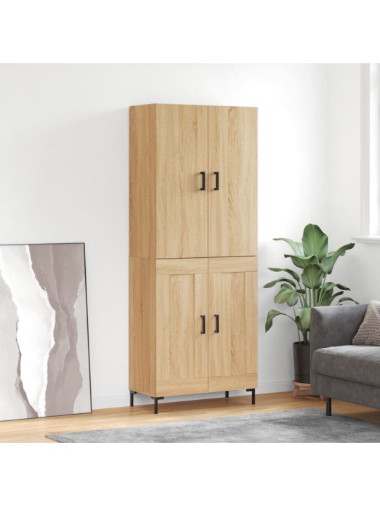 Augstais skapis, ozolkoka, 69,5x34x180 cm, inženierijas koks