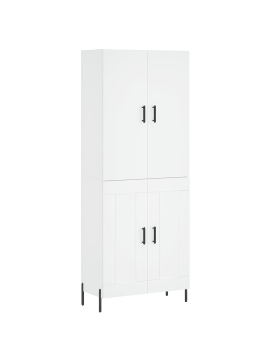 Augstais skapis, balts, 69,5x34x180 cm, inženierijas koks
