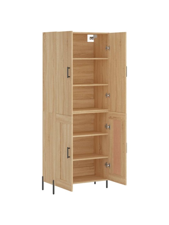 Augstais skapis, ozolkoka, 69,5x34x180 cm, inženierijas koks
