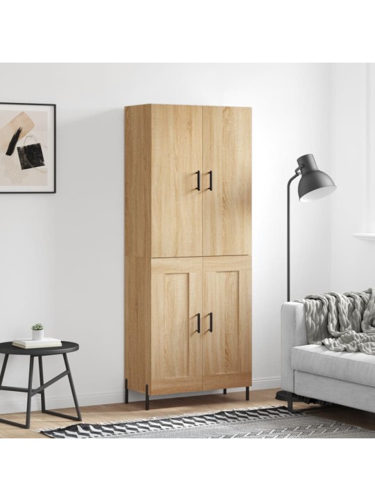 Augstais skapis, ozolkoka, 69,5x34x180 cm, inženierijas koks