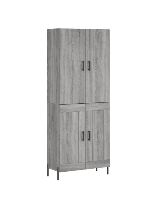 Augstais skapis, pelēks, 69,5x34x180 cm, inženierijas koks