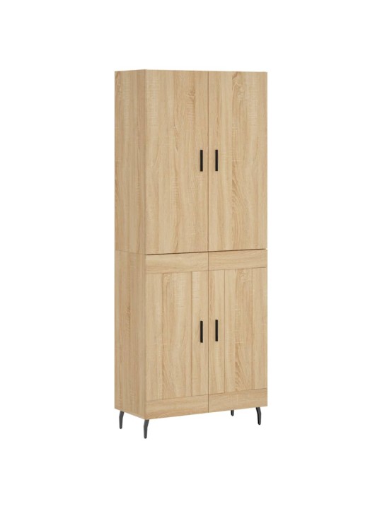 Augstais skapis, ozolkoka, 69,5x34x180 cm, inženierijas koks
