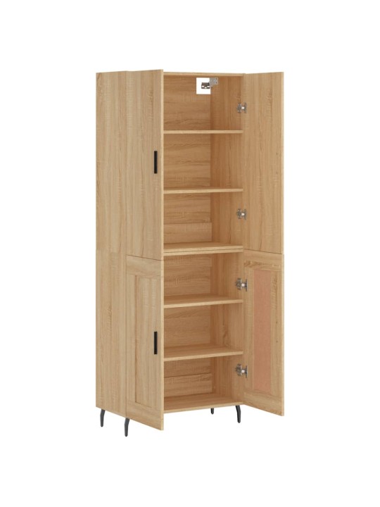 Augstais skapis, ozolkoka, 69,5x34x180 cm, inženierijas koks