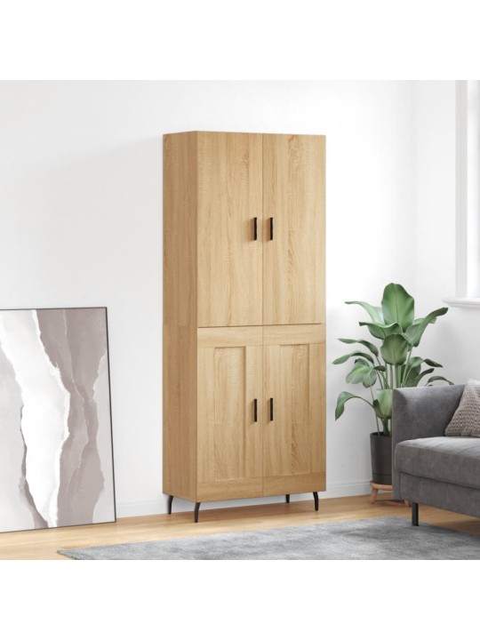 Augstais skapis, ozolkoka, 69,5x34x180 cm, inženierijas koks