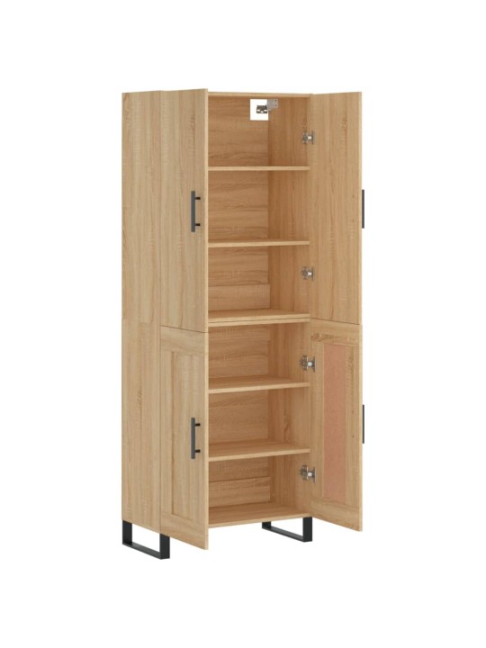 Augstais skapis, ozolkoka, 69,5x34x180 cm, inženierijas koks