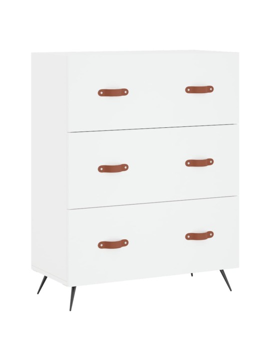 Augstais skapis, balts, 69,5x34x180 cm, inženierijas koks