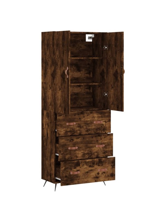 Augstais skapis, ozolkoka, 69,5x34x180 cm, inženierijas koks