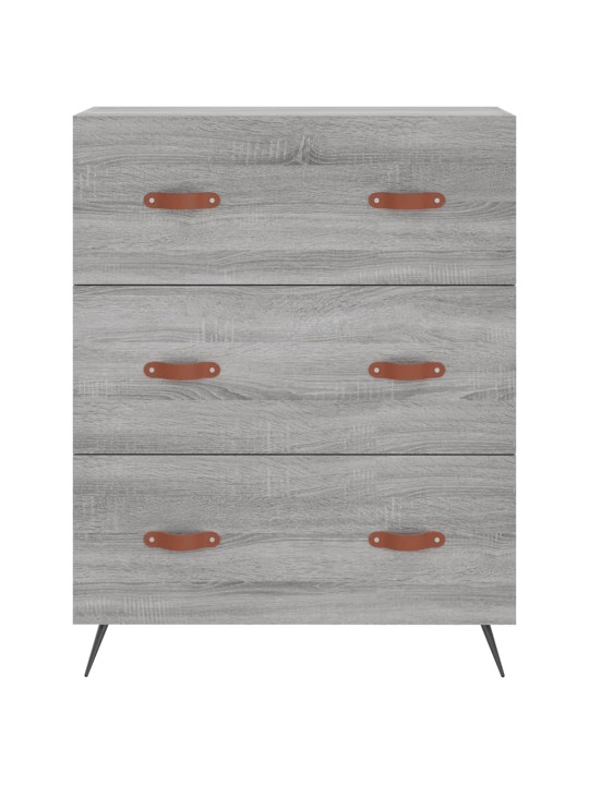 Augstais skapis, pelēks, 69,5x34x180 cm, inženierijas koks