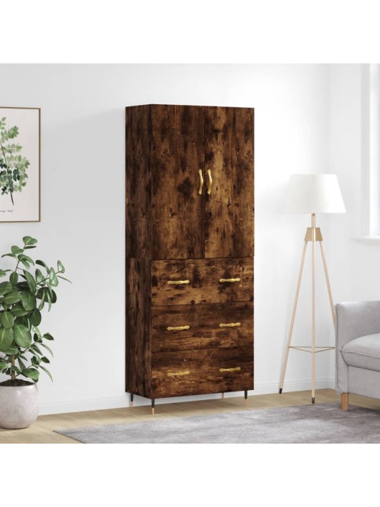 Augstais skapis, ozolkoka, 69,5x34x180 cm, inženierijas koks