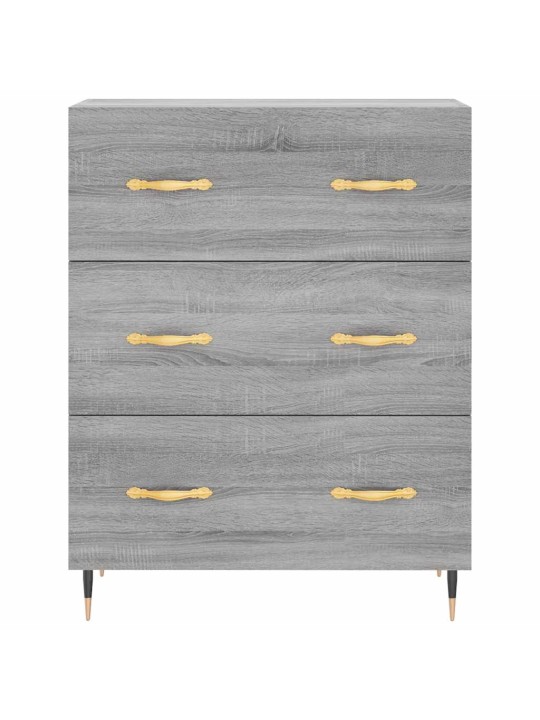 Augstais skapis, pelēks, 69,5x34x180 cm, inženierijas koks