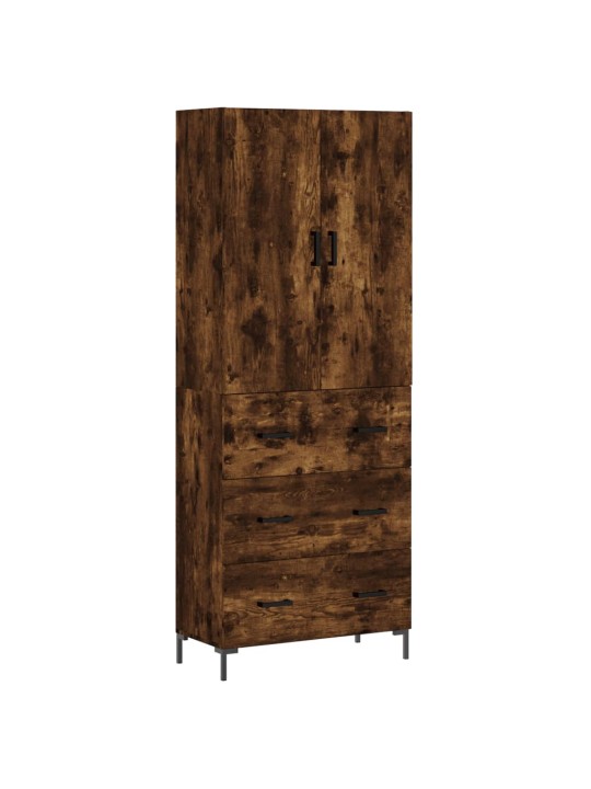Augstais skapis, ozolkoka, 69,5x34x180 cm, inženierijas koks