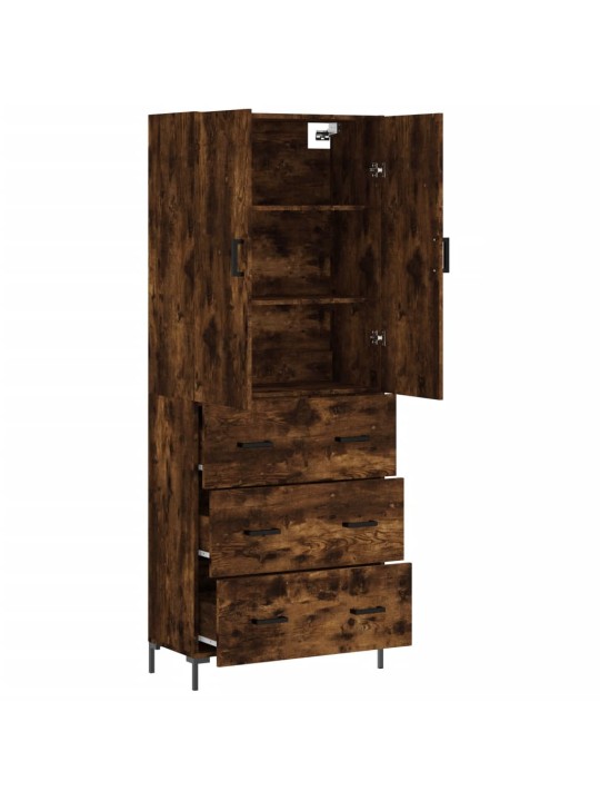 Augstais skapis, ozolkoka, 69,5x34x180 cm, inženierijas koks