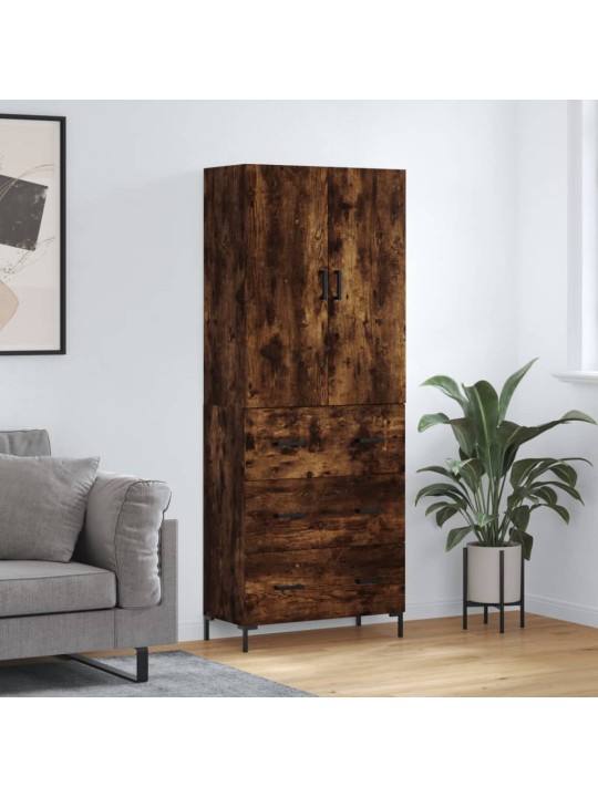 Augstais skapis, ozolkoka, 69,5x34x180 cm, inženierijas koks