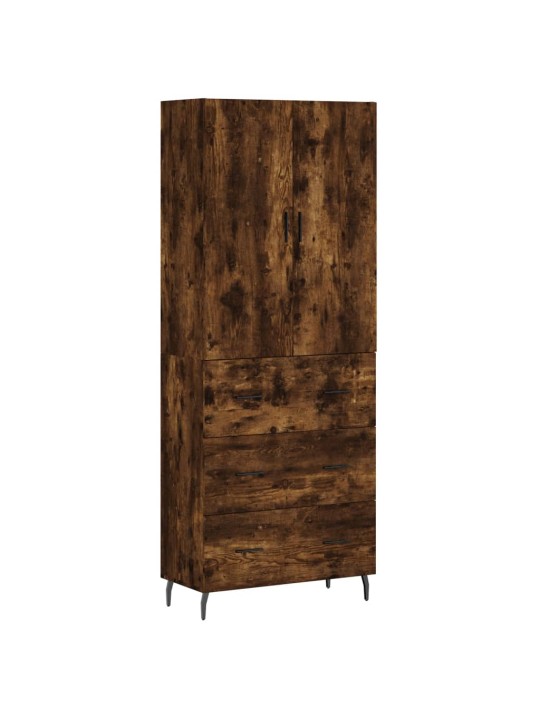 Augstais skapis, ozolkoka, 69,5x34x180 cm, inženierijas koks