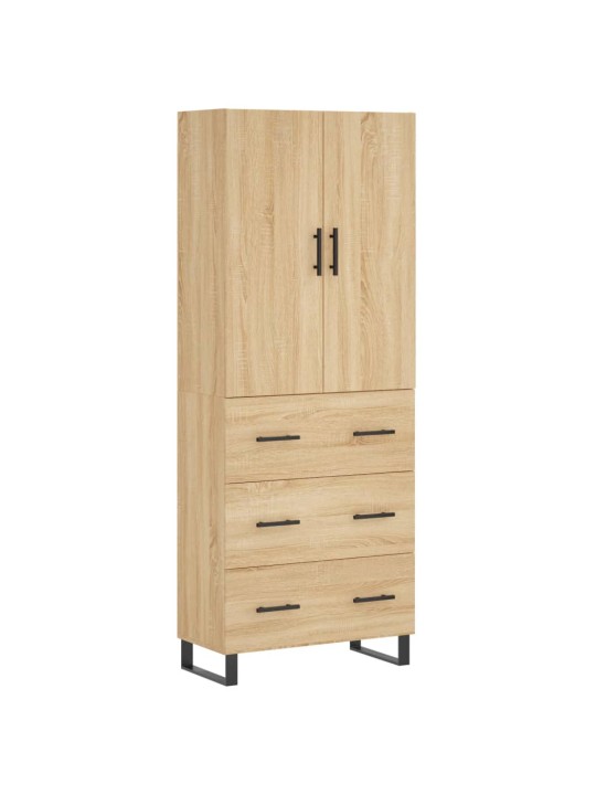 Augstais skapis, ozolkoka, 69,5x34x180 cm, inženierijas koks