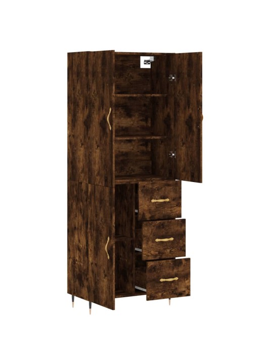 Augstais skapis, ozolkoka, 69,5x34x180 cm, inženierijas koks