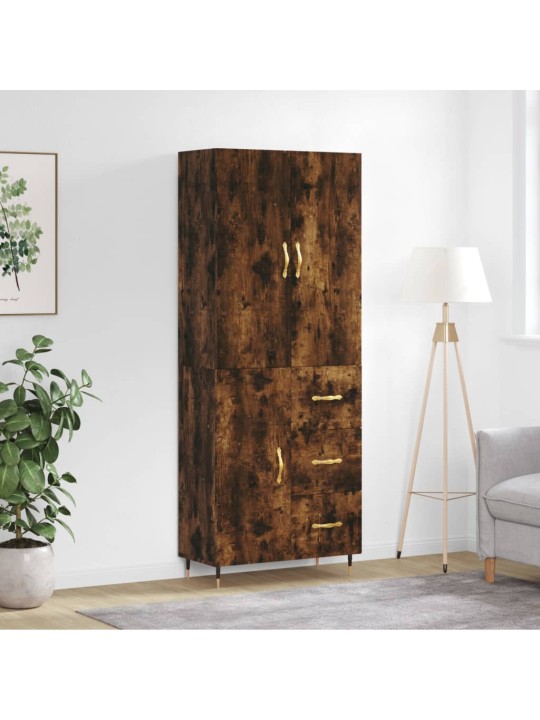 Augstais skapis, ozolkoka, 69,5x34x180 cm, inženierijas koks