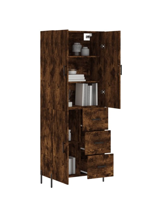 Augstais skapis, ozolkoka, 69,5x34x180 cm, inženierijas koks
