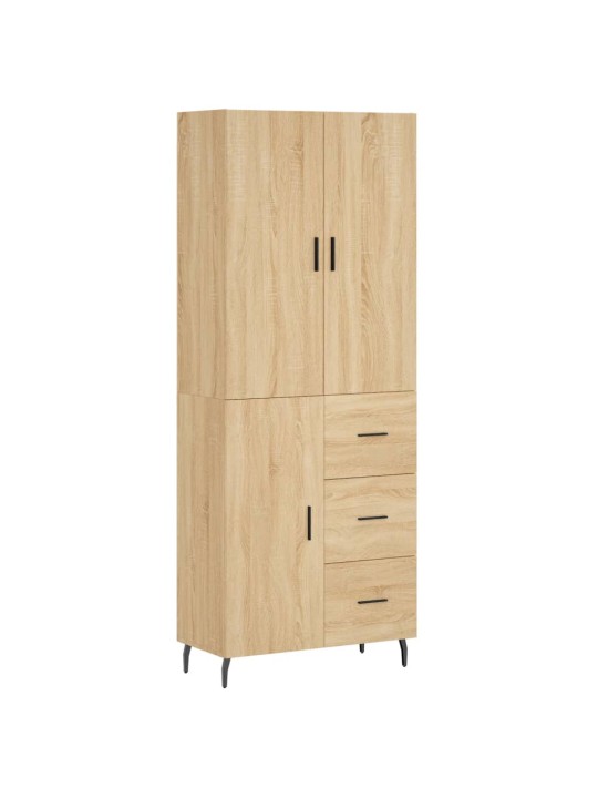 Augstais skapis, ozolkoka, 69,5x34x180 cm, inženierijas koks