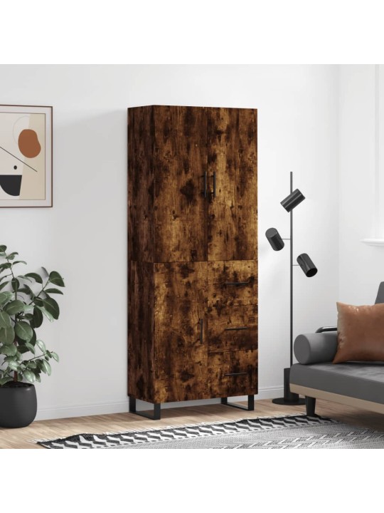Augstais skapis, ozolkoka, 69,5x34x180 cm, inženierijas koks
