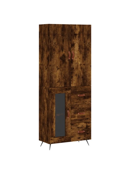 Augstais skapis, ozolkoka, 69,5x34x180 cm, inženierijas koks