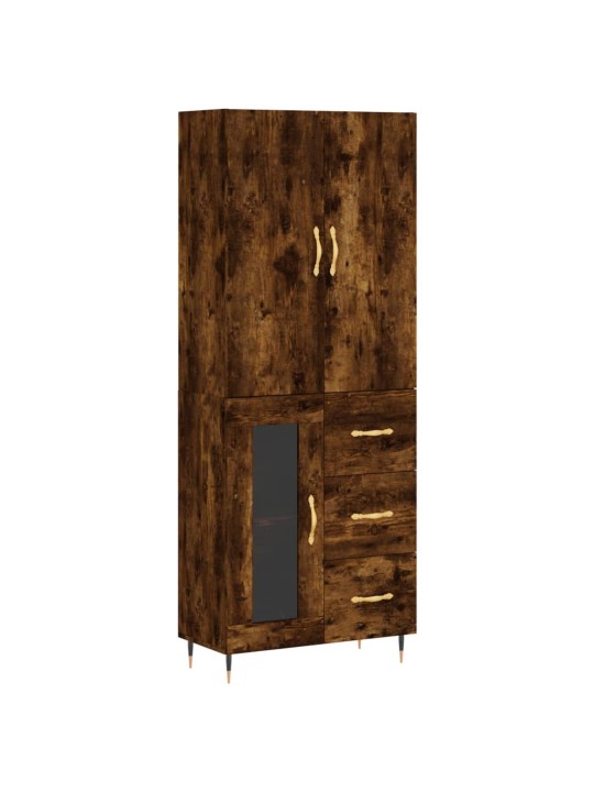Augstais skapis, ozolkoka, 69,5x34x180 cm, inženierijas koks