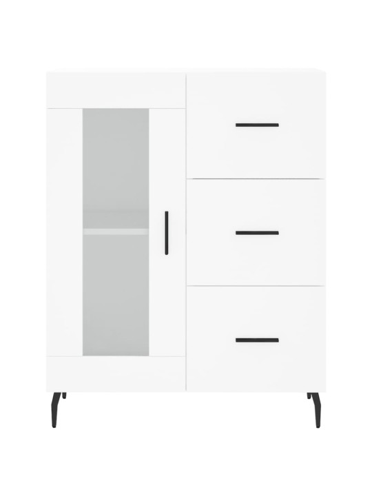 Augstais skapis, balts, 69,5x34x180 cm, inženierijas koks