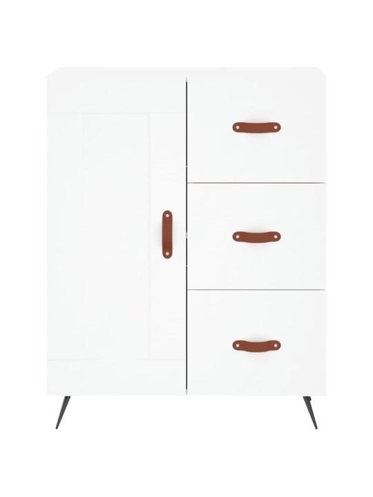 Augstais skapis, balts, 69,5x34x180 cm, inženierijas koks