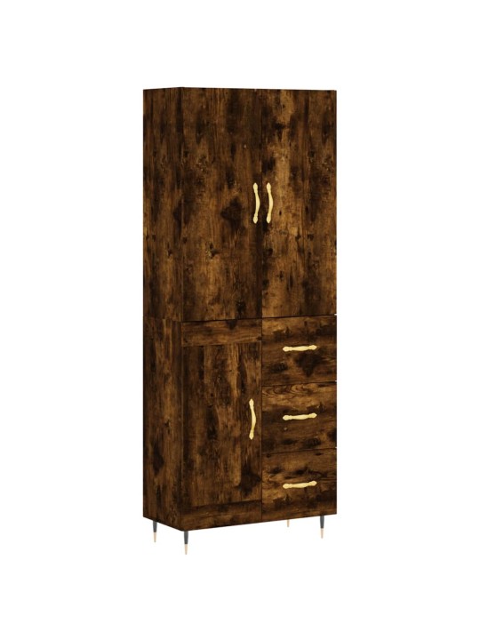Augstais skapis, ozolkoka, 69,5x34x180 cm, inženierijas koks