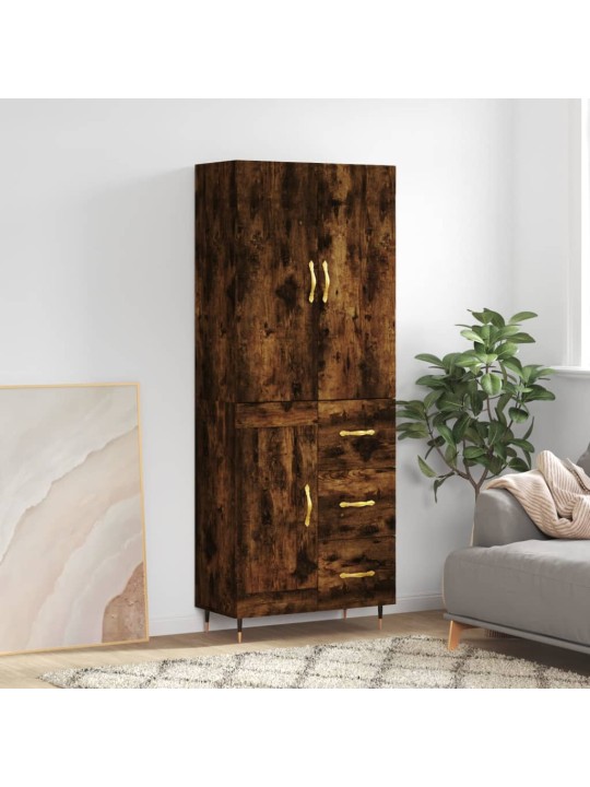 Augstais skapis, ozolkoka, 69,5x34x180 cm, inženierijas koks