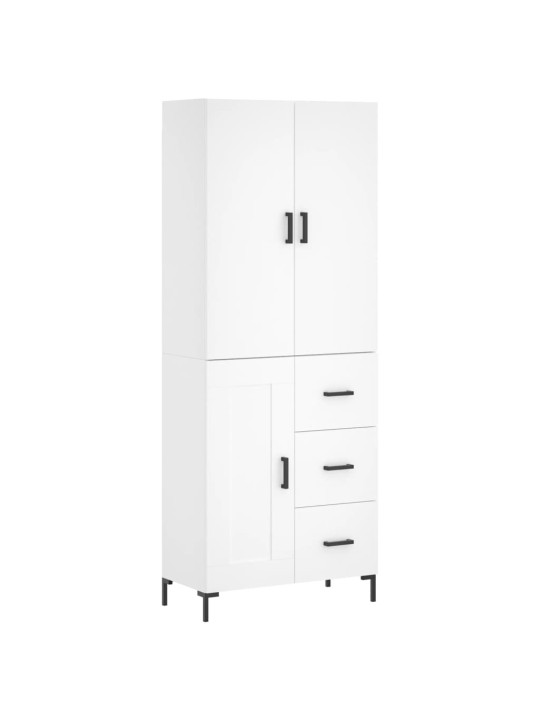 Augstais skapis, balts, 69,5x34x180 cm, inženierijas koks