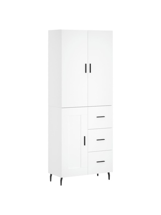 Augstais skapis, balts, 69,5x34x180 cm, inženierijas koks