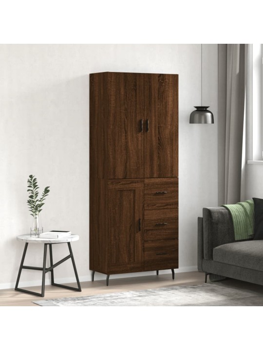 Augstais skapis, ozolkoka, 69,5x34x180 cm, inženierijas koks