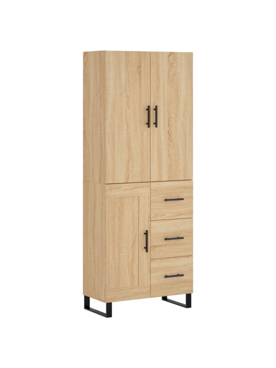 Augstais skapis, ozolkoka, 69,5x34x180 cm, inženierijas koks