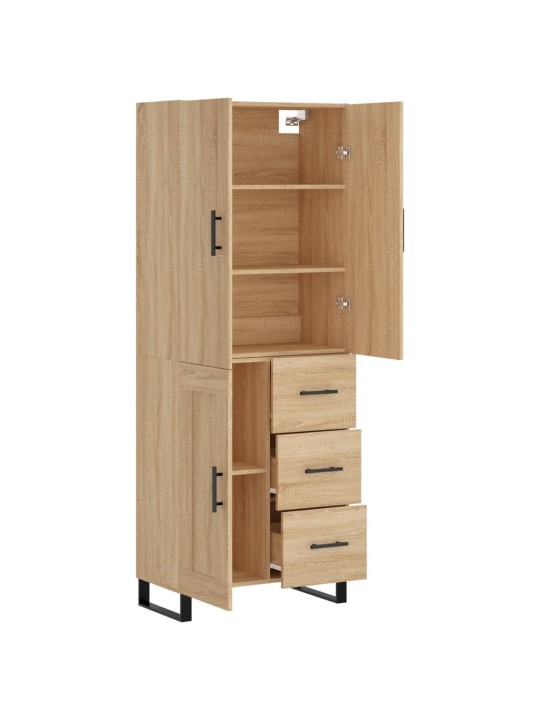 Augstais skapis, ozolkoka, 69,5x34x180 cm, inženierijas koks